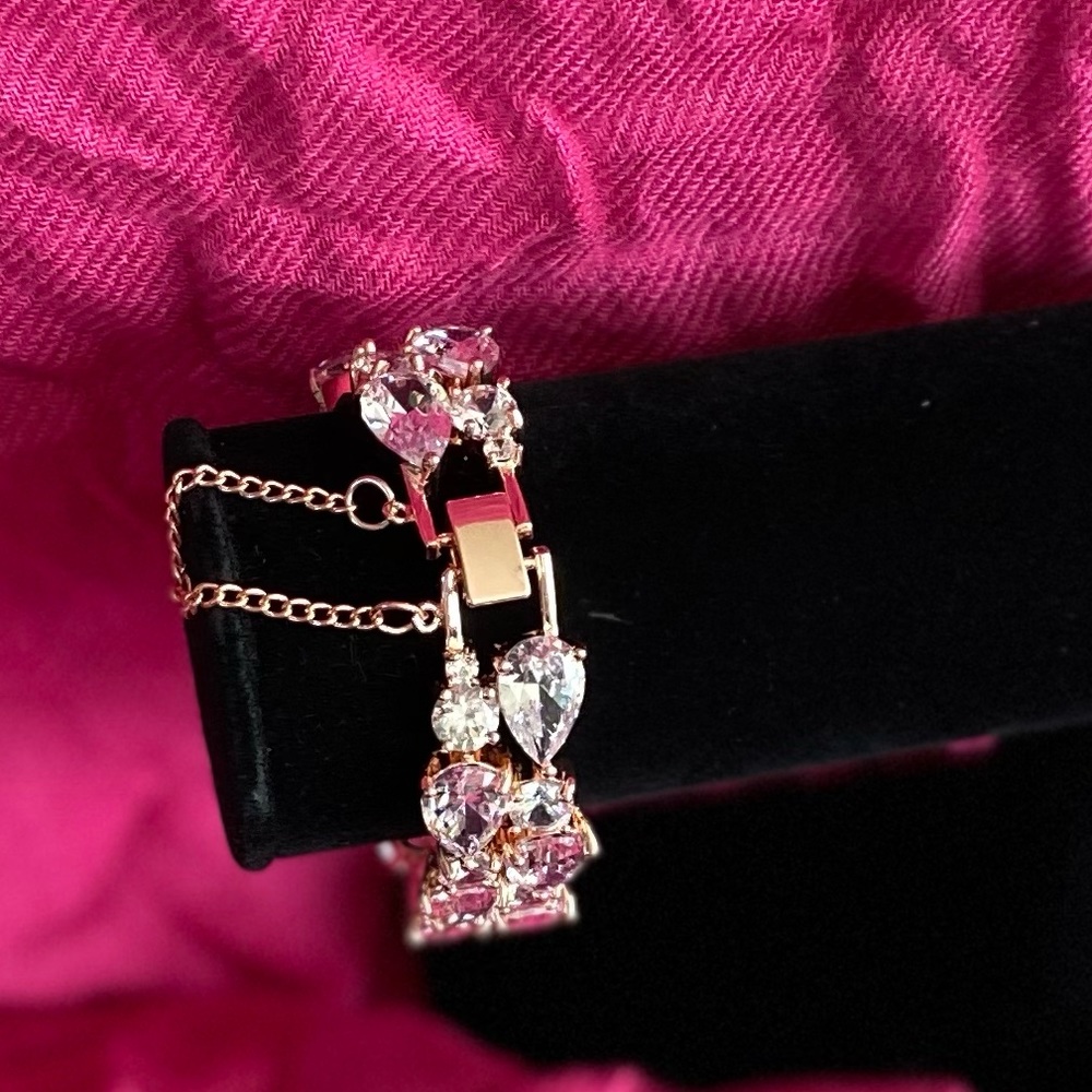 New! Rose Gold Diamond Tennis Bracelet - Picture 3 of 10